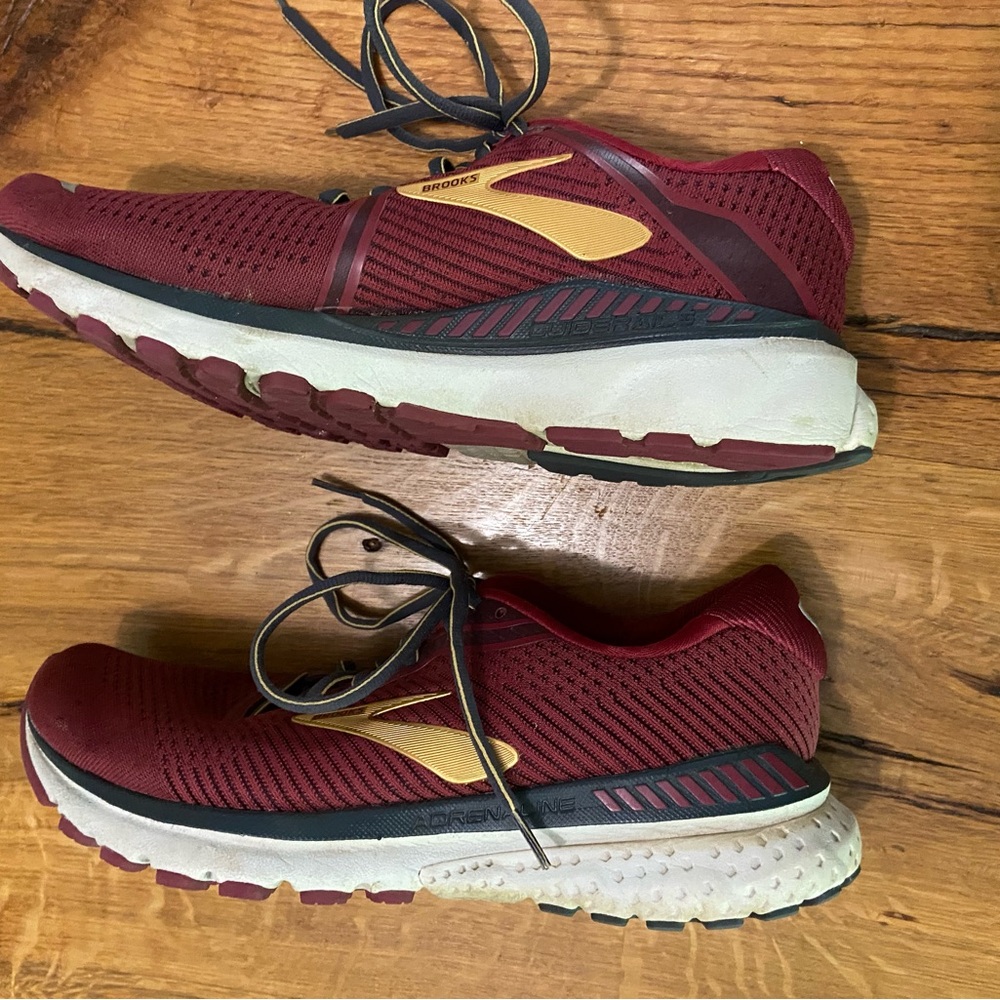 Brooks Adrenaline Superfeet Maroon Athletic Shoes, Excellent Condition, Sz 10.5 - Picture 6 of 10